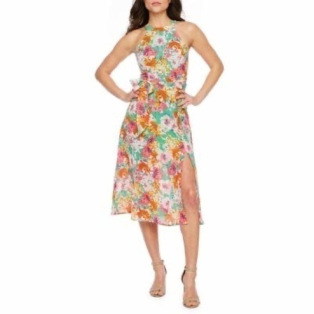 Premier Amour Sleeveless Floral Fit & Flare Dress